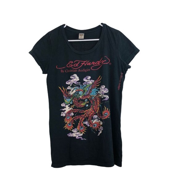 Ed Hardy Tops - Ed Hardy Bling Rhinestone Dragon Tee Shirt